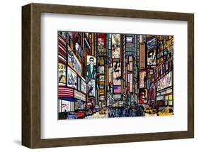 New York Times Square Pop Art-null-Framed Art Print