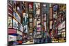 New York Times Square Pop Art-null-Mounted Art Print