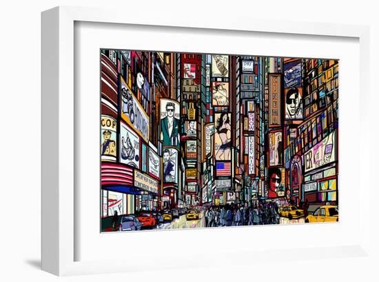 New York Times Square Pop Art-null-Framed Art Print