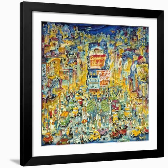 New York Times Square-Bill Bell-Framed Giclee Print