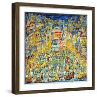 New York Times Square-Bill Bell-Framed Giclee Print