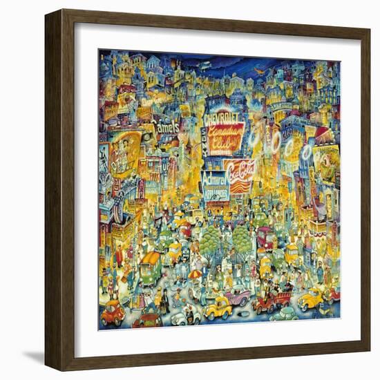 New York Times Square-Bill Bell-Framed Giclee Print