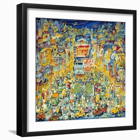 New York Times Square-Bill Bell-Framed Giclee Print