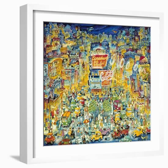 New York Times Square-Bill Bell-Framed Giclee Print