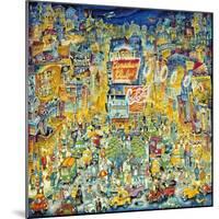 New York Times Square-Bill Bell-Mounted Giclee Print