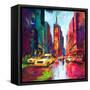 New York Times Square-Renate Holzner-Framed Stretched Canvas