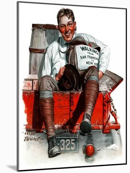"New York to San Francisco,"August 11, 1923-Leslie Thrasher-Mounted Giclee Print