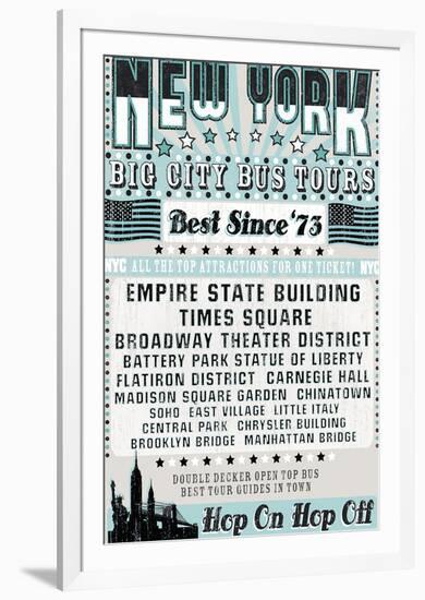 New York Tours '73-The Vintage Collection-Framed Giclee Print