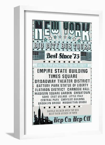 New York Tours '73-The Vintage Collection-Framed Giclee Print