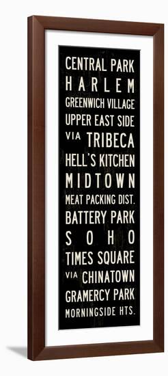 New York Transit Sign-Michael Jon Watt-Framed Giclee Print