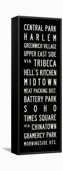 New York Transit Sign-Michael Jon Watt-Framed Stretched Canvas