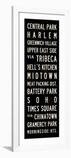 New York Transit Sign-Michael Jon Watt-Framed Premium Giclee Print