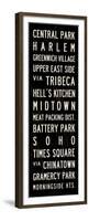 New York Transit Sign-Michael Jon Watt-Framed Premium Giclee Print