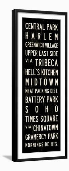 New York Transit Sign-Michael Jon Watt-Framed Premium Giclee Print