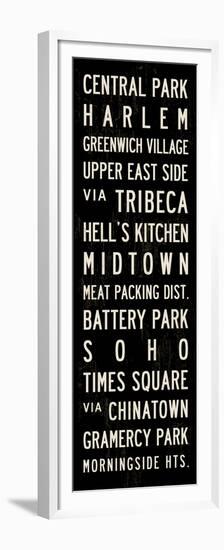 New York Transit Sign-Michael Jon Watt-Framed Premium Giclee Print