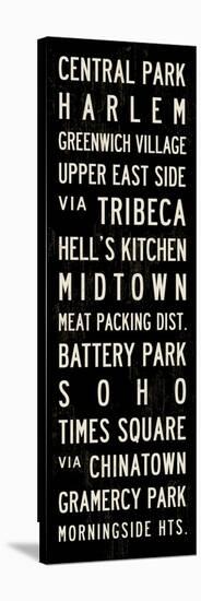 New York Transit Sign-Michael Jon Watt-Stretched Canvas