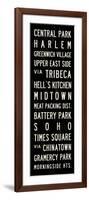 New York Transit Sign-Michael Jon Watt-Framed Giclee Print