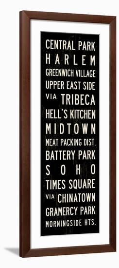 New York Transit Sign-Michael Jon Watt-Framed Giclee Print