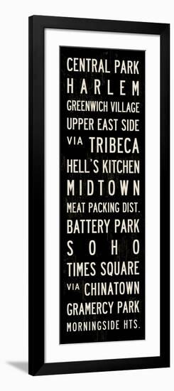 New York Transit Sign-Michael Jon Watt-Framed Giclee Print