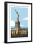 New York Travel Poster-Michael Jon Watt-Framed Giclee Print