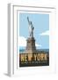 New York Travel Poster-Michael Jon Watt-Framed Giclee Print