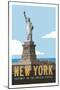 New York Travel Poster-Michael Jon Watt-Mounted Giclee Print