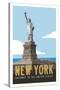 New York Travel Poster-Michael Jon Watt-Stretched Canvas