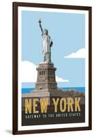 New York Travel Poster-Michael Jon Watt-Framed Giclee Print