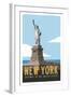 New York Travel Poster-Michael Jon Watt-Framed Giclee Print