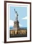 New York Travel Poster-Michael Jon Watt-Framed Giclee Print