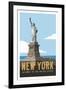 New York Travel Poster-Michael Jon Watt-Framed Giclee Print