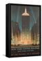 New York Travel Poster-null-Framed Stretched Canvas