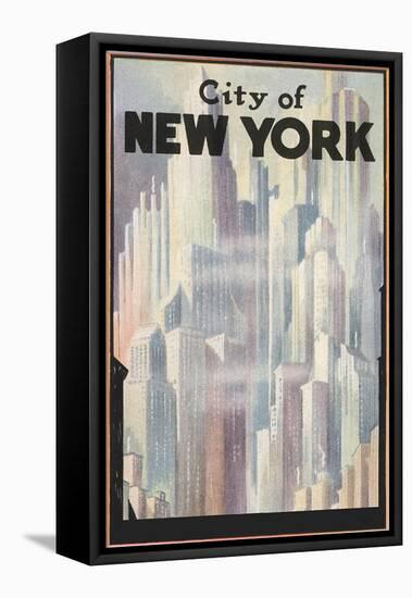 New York Travel Poster-null-Framed Stretched Canvas