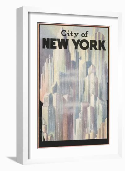 New York Travel Poster-null-Framed Art Print