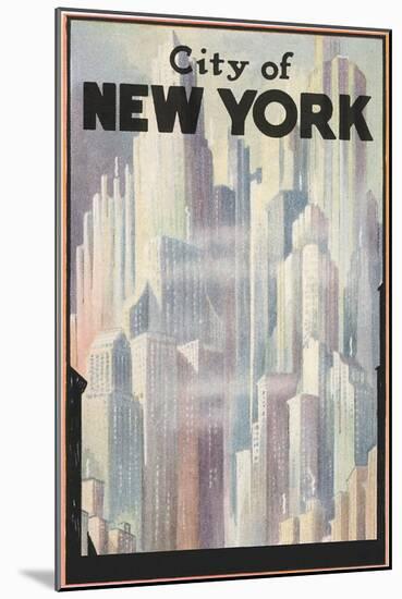 New York Travel Poster-null-Mounted Art Print