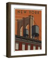 New York Travel Poster-Steve Thomas-Framed Giclee Print