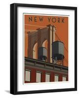 New York Travel Poster-Steve Thomas-Framed Giclee Print