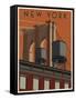 New York Travel Poster-Steve Thomas-Framed Stretched Canvas