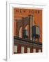 New York Travel Poster-Steve Thomas-Framed Giclee Print