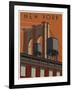 New York Travel Poster-Steve Thomas-Framed Giclee Print