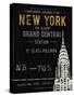 New York Travel-The Vintage Collection-Stretched Canvas