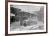 New York Trolley Car Makes its Way During the Blizzard of 1922-null-Framed Art Print