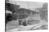 New York Trolley Car Makes its Way During the Blizzard of 1922-null-Stretched Canvas