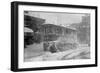 New York Trolley Car Makes its Way During the Blizzard of 1922-null-Framed Art Print