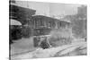 New York Trolley Car Makes its Way During the Blizzard of 1922-null-Stretched Canvas