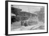 New York Trolley Car Makes its Way During the Blizzard of 1922-null-Framed Art Print