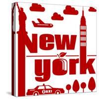 New York Typographical Abstract-jorgenmac-Stretched Canvas