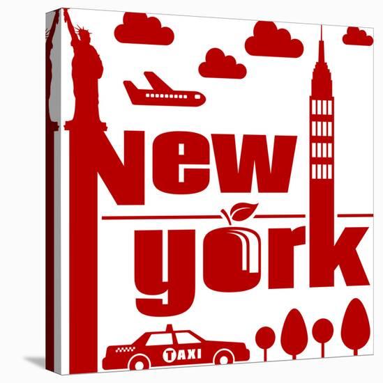 New York Typographical Abstract-jorgenmac-Stretched Canvas