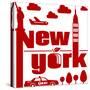 New York Typographical Abstract-jorgenmac-Stretched Canvas