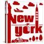 New York Typographical Abstract-jorgenmac-Stretched Canvas